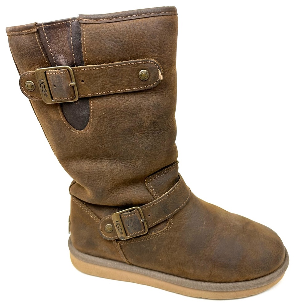 UGG Australia Sutter Lined Boots Toast Brown Water Resistant Size 6 1005374